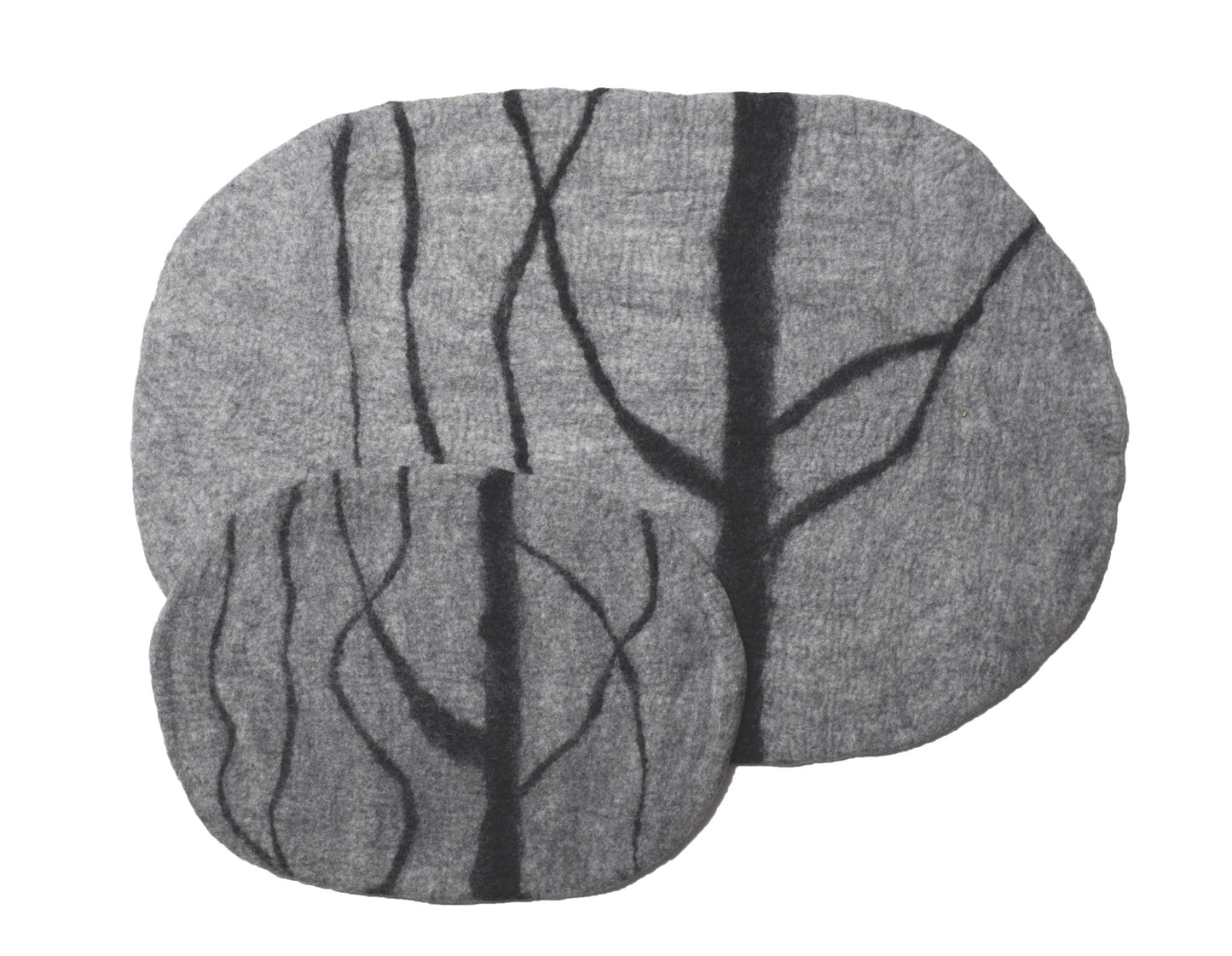 Wool Mat, River Stone, Light Grey