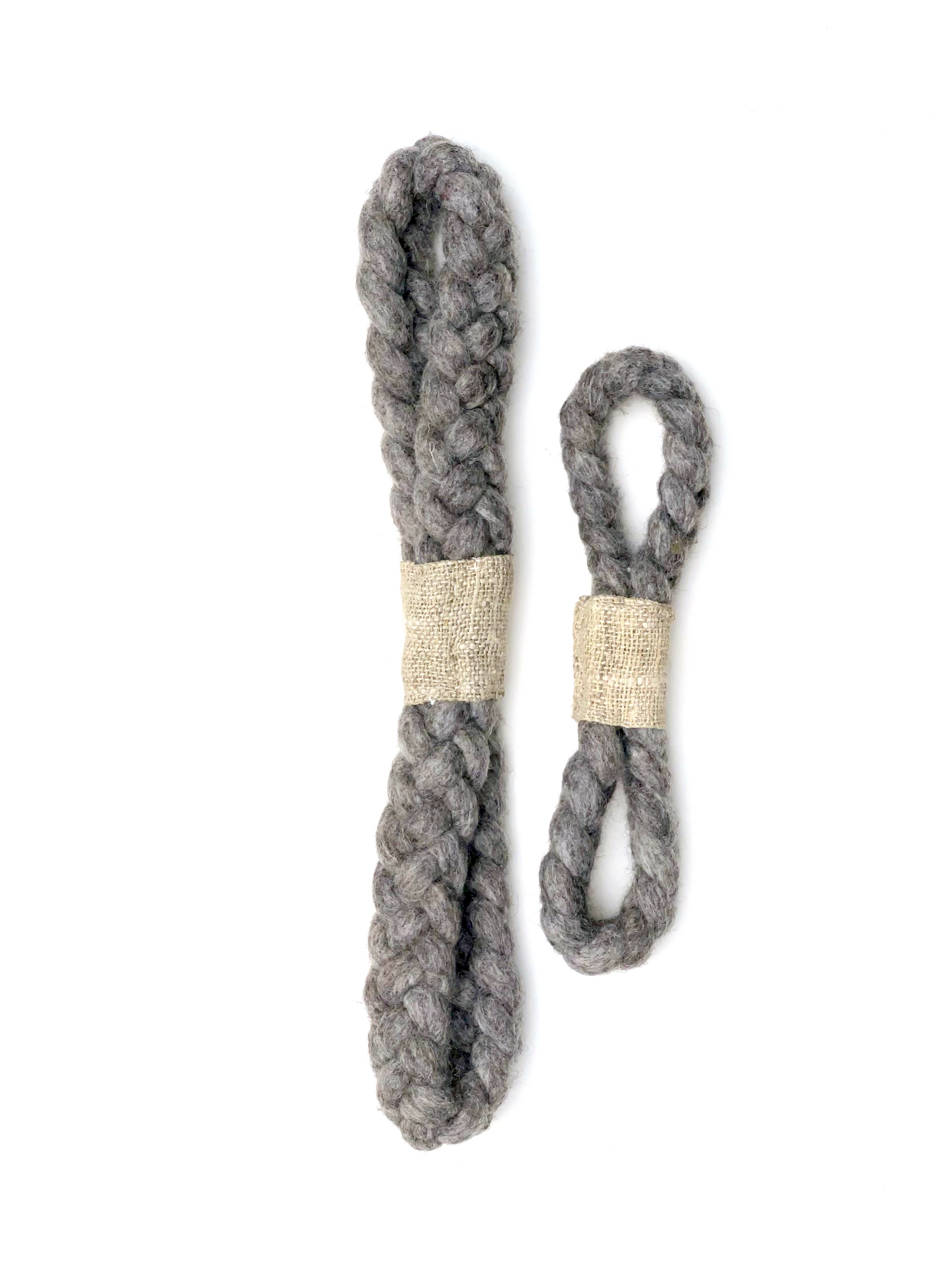 Wool Loop Dog Toy with Hemp in Natural