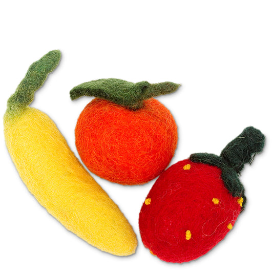 3" Fruit, Pack of 3 Toys